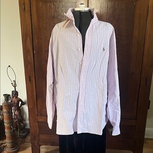 Ralph Lauren Pink and Blue Striped Shirt